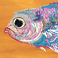 Pesci in fila indiana - 2009 Archetipi |  120cm x 30cm  - olio su resina e acrilico | Gianna Moise